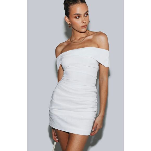 PRINCESS POLLY MARCIA MINI DRESS WHITE size US 2 (new) - Picture 6 of 9